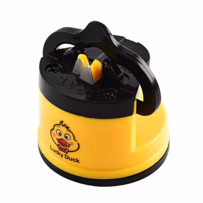 Home new mini yellow duck knife sharpener suction cup kitchen tools double-sided whetstone knife sharpening artifact