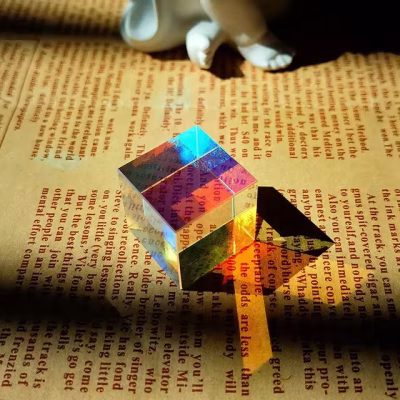 1pcs Magic Prism Cube Mini Hexahedral Crystal Optical Glass X-cube Dichroic Design Cube Prism RGB Combiner Splitter