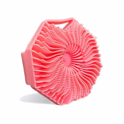 1pc Soft Silicone Exfoliating Brush Cleanser Manual Body Cleansing Scrubber Shower Gentle Massage Bath Brush For Men Woman