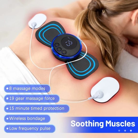 Neck Massager EMS Muscle Stimulator Electric Cervical Massage Patch Low Frequency Pulse Massage Pads Pain Relief Relaxation Tool - Image 6