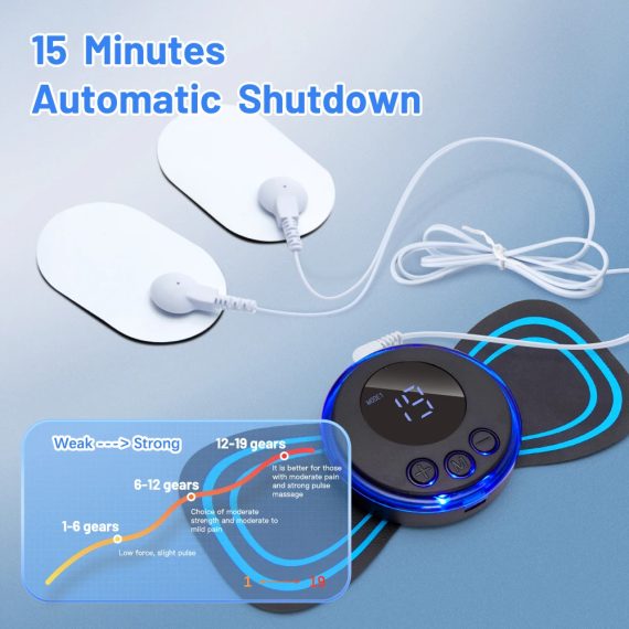 Neck Massager EMS Muscle Stimulator Electric Cervical Massage Patch Low Frequency Pulse Massage Pads Pain Relief Relaxation Tool - Image 2