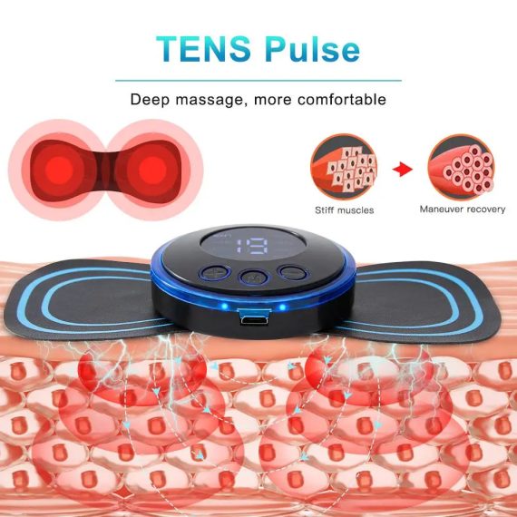 Neck Massager EMS Muscle Stimulator Electric Cervical Massage Patch Low Frequency Pulse Massage Pads Pain Relief Relaxation Tool - Image 11