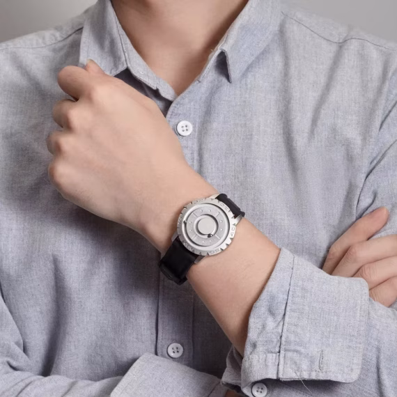 Fashion Eutour original brand new magnetic ball quartz watch blind touch men's watch fashion rubber strap erkek kol saati 2020 - Image 6
