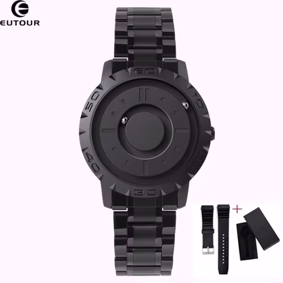 Fashion Eutour original brand new magnetic ball quartz watch blind touch men's watch fashion rubber strap erkek kol saati 2020
