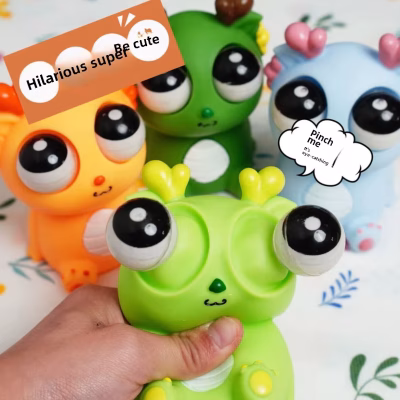 Popping Out Eyes Dragon Squeeze Toys Sensory Fidget Toys Stress Relief Anti-Anxiety for Kids Adult Children Autistic Squeeze Toy