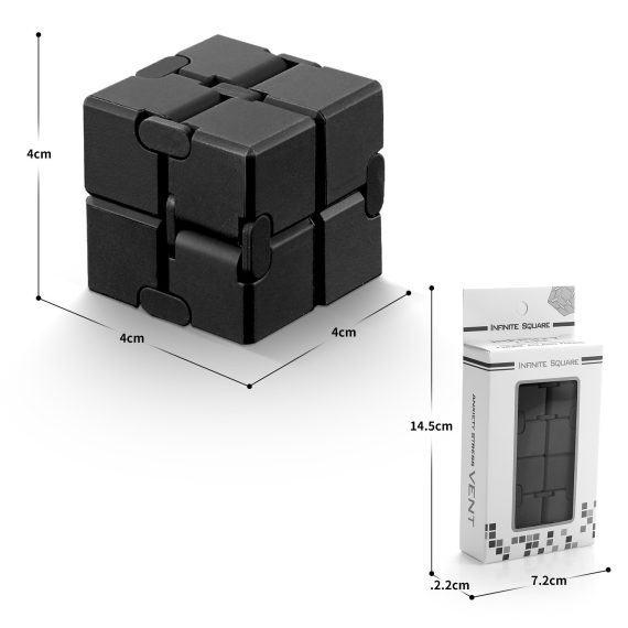 Aluminum Alloy Infinity Mini Magic Cube New Flip Cubic Puzzle Block Stress Relief Portable Fidget Toy for Children Adult - Image 2
