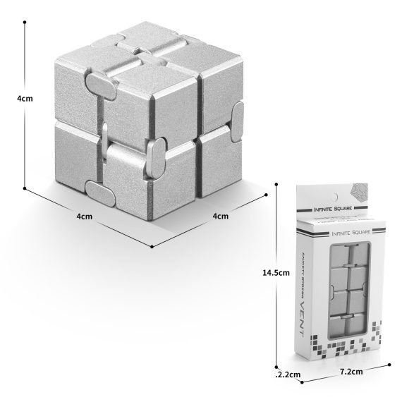 Aluminum Alloy Infinity Mini Magic Cube New Flip Cubic Puzzle Block Stress Relief Portable Fidget Toy for Children Adult - Image 3